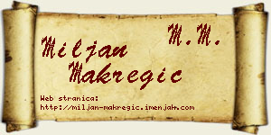 Miljan Makregić vizit kartica